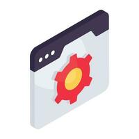 A unique design icon of web setting vector