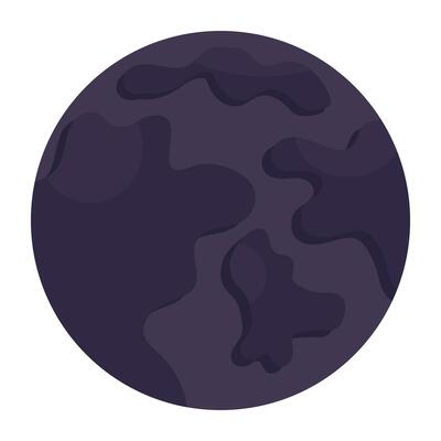A trendy design icon of lunar eclipse