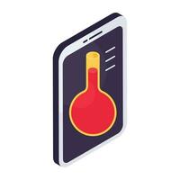 Mobile weather app icon in premium style vector