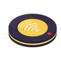 Trendy vector design icon of smart roomba