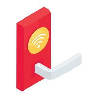 Unique design icon of smart door lock vector