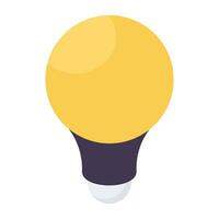 A modern design icon of electric bulb vector