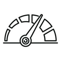 Speedometer panel icon outline vector. Scale run vector