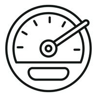 Fast speed gauge icon outline vector. Pace gauge vector