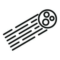 Meteor speed work icon outline vector. Boost spring vector