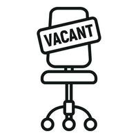 Vacant job chair icon outline vector. Career interview vector