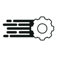 Gear velocity support icon simple vector. Speed scale run vector