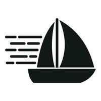 Velocity ship sea icon simple vector. Plan work vector