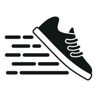 rápido correr zapato icono sencillo vector. velocidad entrega vector