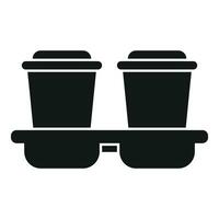 To go drink cup box icon simple vector. Container box vector