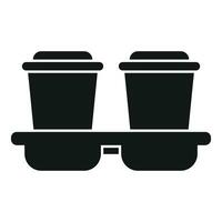 To go drink cup box icon simple vector. Container box vector