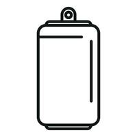 Energy drink tin can icon outline vector. Fast food beverage vector