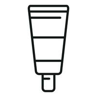 Cream tube jar icon outline vector. Korean gloss routine vector