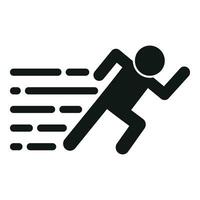 Fast man run icon simple vector. Velocity character vector