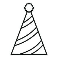 Body star party hat icon outline vector. Paper cone vector