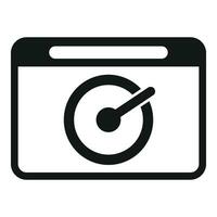 Web surf speed icon simple vector. Delivery work vector