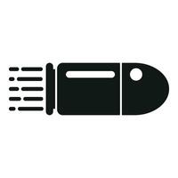 Fast speed bullet icon simple vector. Scale device vector