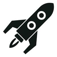 Fast rocket startup icon simple vector. Velocity work vector