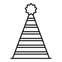 New year party cone icon outline vector. Cone star revelry vector