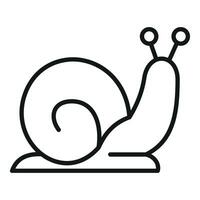 Snail velocity icon outline vector. Work effective plan vector