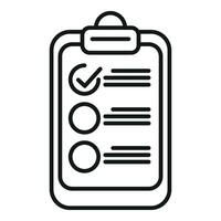 Ballot choice to do list icon outline vector. Democratic state vector