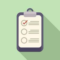 Ballot choice to do list icon flat vector. Democratic state vector