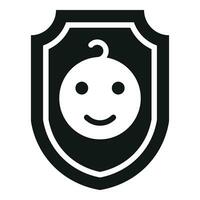 Baby protection icon simple vector. Share community vector