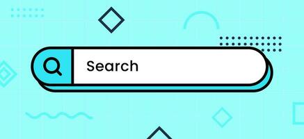 Search panel interface in vintage design style. Search bar vector illustration.