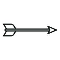 Fast bow arrow icon outline vector. Speed work fast vector