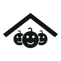 Care house support icon simple vector. Spouse unit vector