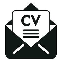 Cv mail receive icon simple vector. Career candidate vector