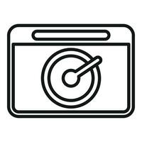 Web surf speed icon outline vector. Delivery work vector