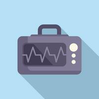 Monitor event heart icon flat vector. Impact sick vector