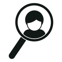 Search job candidate icon simple vector. Find folder career vector