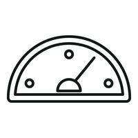 Dashboard speedometer icon outline vector. Race scale high vector