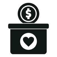 Volunteer care box icon simple vector. Child support vector