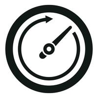 Velocity gauge icon simple vector. Speed fast meter vector