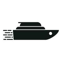 Fast speed boat icon simple vector. Race high run vector