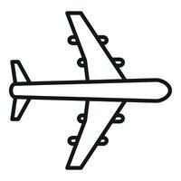 Fast plane run icon outline vector. Speed air shipped vector