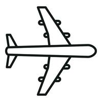 Fast plane run icon outline vector. Speed air shipped vector