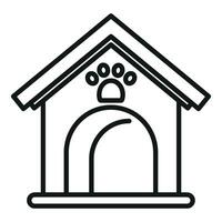 Animal canine house icon outline vector. Friend domesticated vector