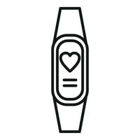 Fitness band heart rate icon outline vector. Event person vector