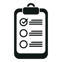 Ballot choice to do list icon simple vector. Democratic state vector
