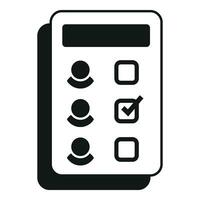 Ballot paper icon simple vector. Vote person vector