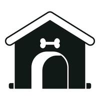 Dog outdoor house icon simple vector. Space kennel vector