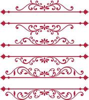 Set decorative border vector