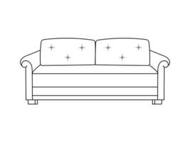 Sofa line Icons. Furniture design. Collection of sofa illustration. Modern furniture set isolated on white background. vector