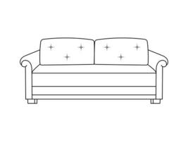 Sofa line Icons. Furniture design. Collection of sofa illustration. Modern furniture set isolated on white background. vector