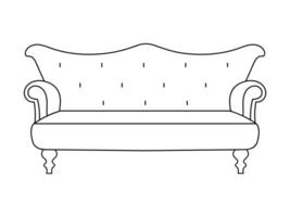 Sofa line Icons. Furniture design. Collection of sofa illustration. Modern furniture set isolated on white background. vector