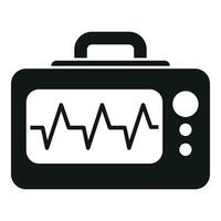 Monitor event heart icon simple vector. Impact sick vector